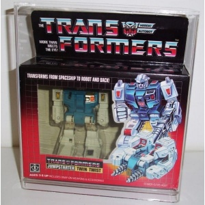 TRANSFORMERS TWIN TWIST OR TOP SPIN DISPLAY CASE